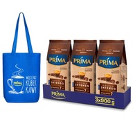 Prima Aroma Intenso zrnková káva 3x900g + sáčok