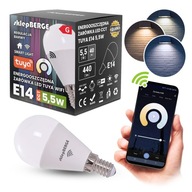 LED žiarovka SMART E14 5,5W WW-NW-CW Wi-Fi TUYA CCT