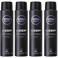 NIVEA MEN Pánsky antiperspirant Hlboký sprej 4x250ml