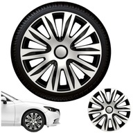 SET GÓRECKI NARDO HUBCAPS SILVER & BLACK 15"