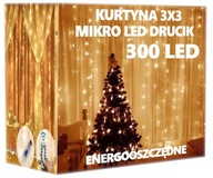 INCIDE 300 LED drôtený záves 3x3 TEPLEJ BIELY 300L