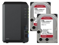 NAS server Synology DS223 2 GB + 2 x 6 TB WD Red