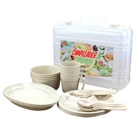 1 sada Camping Plate Bowl Cup Set