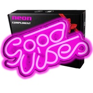 LED neónový nápis Veľký USB darček na stenu Good Vibes