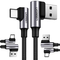 90 STUPŇOVÝ KÁBEL USB-C S PODPOROU RÝCHLEHO NABÍJANIA 100 cm 1M