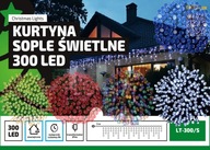 Cencúľové závesné lampy, vonkajšie, 300LED, 15m. ČASOVAČ RÔZNE FAREBNÉ VZORKY...