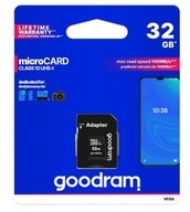 PAMÄŤOVÁ KARTA GOODRAM MICRO SDHC 32GB + adaptér O10