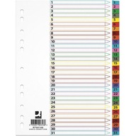 VLOŽKY A4 1-31 MYLAROVÝ ZMES FARBY LAMPY. INDEXY