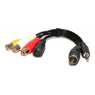 Konektor S-Video 7pin+ j3,5 wt - S-Video 4pin+RCA