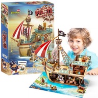 3D PUZZLE PIRÁTSKA LOĎ S POKLADOM 157 dielikov CubicFun