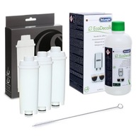 3x VODNÝ FILTER + DeLonghi ODVÁPŇOVAČ 500ml SET