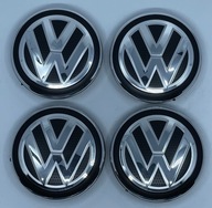 Stredové kryty Volkswagen VW 65 mm čierne Stredové krytky
