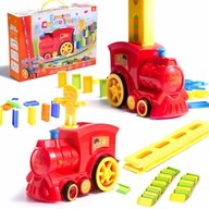 LOKOMOTÍVNY VLAK DOMINO PUZZLE TRUCK ČERVENÝ