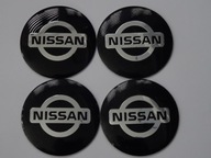 4x hliníkové nálepky pre stredové kryty NISSAN 56 mm