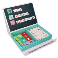 MONTESSORI VZDELÁVACIE MAGNETICKÉ PUZZLE POĽSKÉ PÍSMENA ZNAKY ADAMTOYS