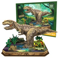 3D vzdelávacie puzzle Tyrannosaurus Rex Deti staroveku Dospelí 45 dielikov