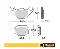 BRZDOVÉ DESTIČKY KAWASAKI KDX 200 '89-'92, KL 650 '87-'89, KLR 650 '95-'07