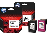 HP 652 BLACK INK F6V25AE + FARBA F6V24AE SET