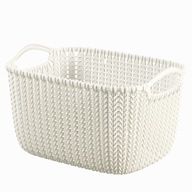 Krivý košík KNIT 8 L krém