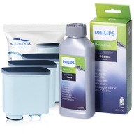 3x vodný filter pre espresso Saeco Philips AL-Clean + odstraňovač vodného kameňa 250 ml