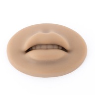 Artificial Lips 3D / 5D flexibilné - umelá pokožka na učenie make-upu PMU Brown