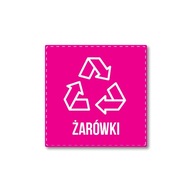 Nálepka na recykláciu segregácie ŽIAROVKY 5cm