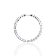 PIERCING Clicker Silver Hoop Helix Septum Daith TITANIUM 1.2/8