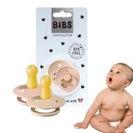 BIBS Gumový upokojujúci cumlík 2 balenie M Blush & Vanilla