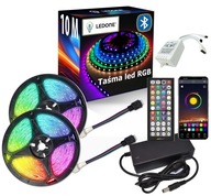 LED pásik 10M RGB 5050 Bluetooth MOBILNÁ APLIKÁCIA SADA HUDBY NA DIAĽKOVÉ OVLÁDANIE 12V