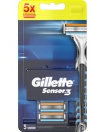 GILLETTE Sensor 3 náhradné náplne do holiaceho strojčeka, 5 ks.