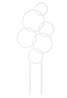 Plastové kruhy na podporu rastlín biely rebrík