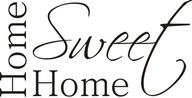 Nápis na stenu, nálepka - Home sweet home - 92