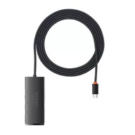 Baseus Lite Series 4v1 Hub USB-C na 4x USB 3.0 + USB-C, 2 m (čierny)