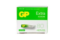 80 x GP EXTRA R3 AAA 1,5V alkalická batéria BOX