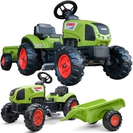 FALK TRACTOR CLAAS GREEN s PEDÁLMI a PRÍVESOM