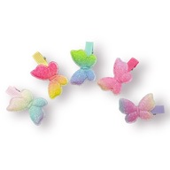 sponky do vlasov BUTTERFLY BUTTERFLY SHINE RAINBOW 10 KS