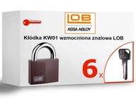 Visiaci zámok LOB KW01 zosilnený zamak plus 6 kľúčov