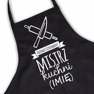 Čierna zástera Your Name Design Master Chef 01