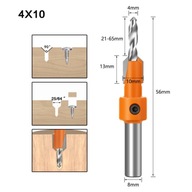 4X10mm 1PC súprava zápustných vrtákov pre