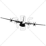 Lockheed C-130 Hercules | Nálepka | čierna