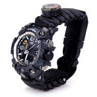 Survival Paracord Bracelet taktické hodinky