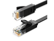 Plochý sieťový kábel UGREEN Ethernet RJ45, čierny