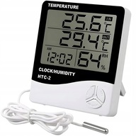 DIGITÁLNY TEPLOMER HYGROMETER HODINY METEOSTANICE