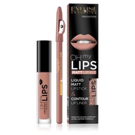 EVELINE COSMETICS Oh My Lips matný rúž a tužka na pery 01 Nude