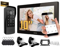 VIDEO INTERPHONE 10'' WiFi IP interkom Full HD Keychain + Encryptor Wicket + Gate