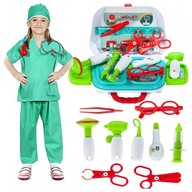 SET LITTLE DOCTOR DOCTOR SET V KUFRI hrajúci doktor pre deti Doplnky