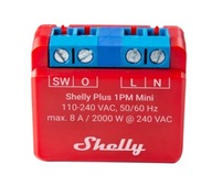 Ovládač MINI Shelly Plus 1PM s meraním napájacieho prúdu 8A - WiFi + Bluetooth