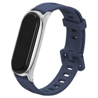 Remienok Duo band pre Xiaomi Mi Band 3 4 5 6 modrý strieborný odolný