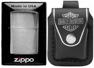 ZAPALOVAČ ZAPALOVAČ ZIPPO BRÚSENÝ CHROMOVÝ SET + PUZDRO