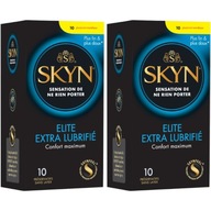 Unimil SKYN ELITE EXTRA MOISTURIZED tenké nelatexové kondómy, 20 ks.